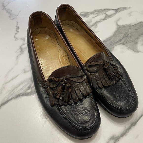Cole Haan Other - Cole Haan Mens Shoes Black Brown
Country Loafers Tassel Flap Slip On
Size 13